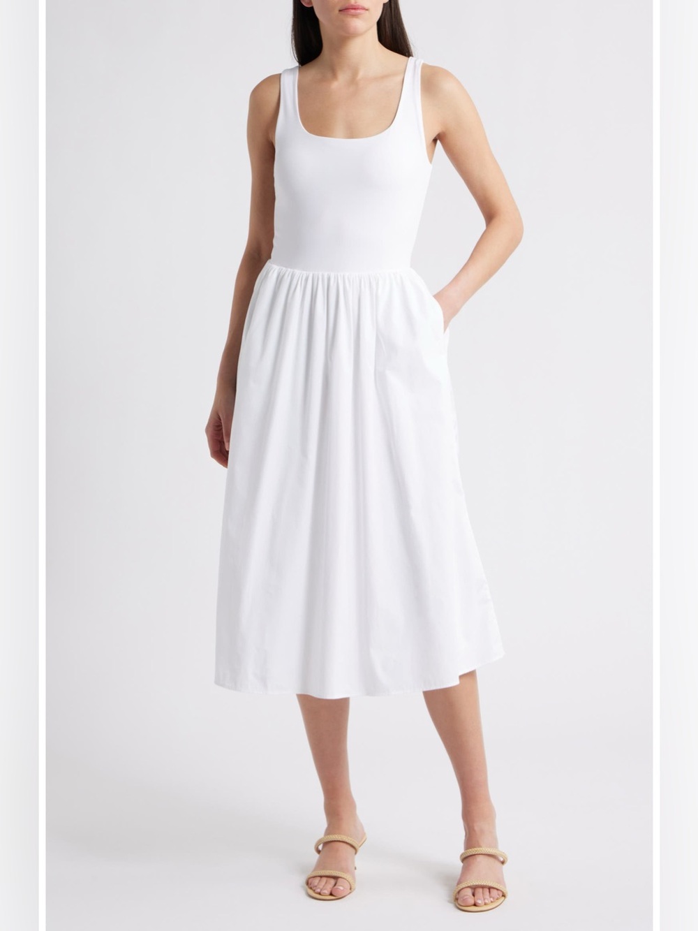 SPANXsmooth Jersey Mixed Media Midi Dress